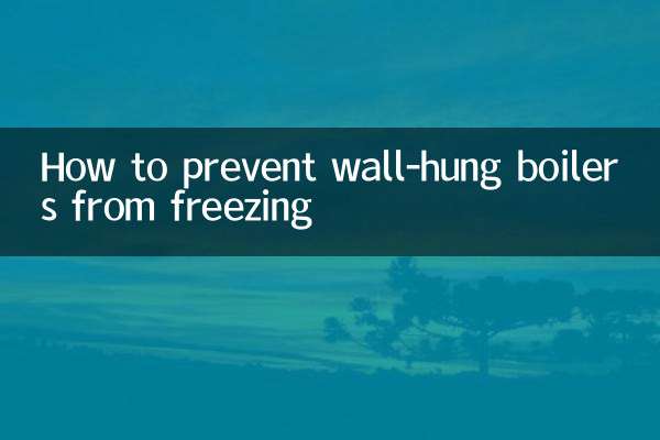 How to prevent wall-hung boilers from freezing