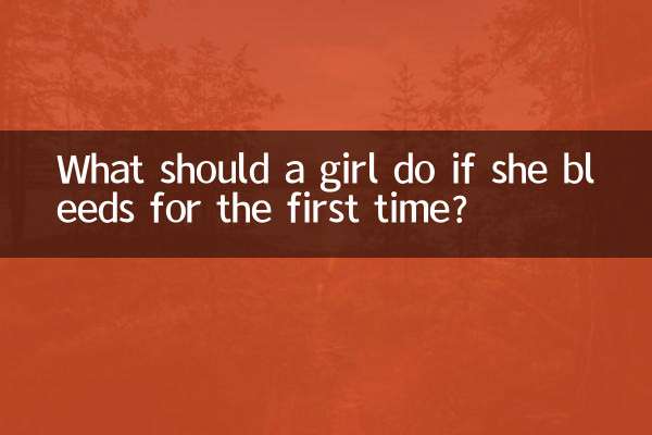 What should a girl do if she bleeds for the first time?