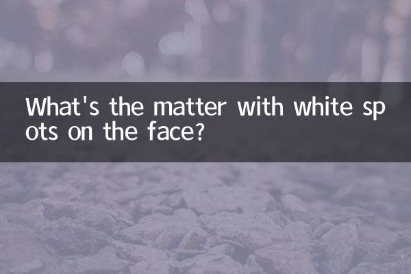 Was ist mit weißen Flecken im Gesicht los?