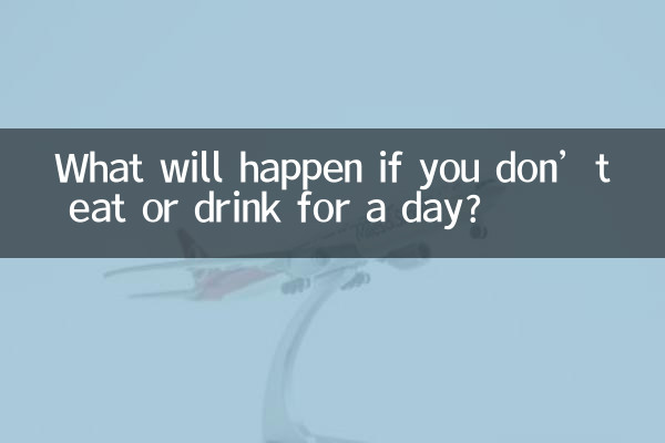 ¿Qué pasará si no comes ni bebes durante un día?