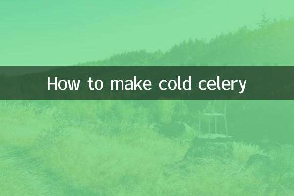 Come preparare il sedano freddo