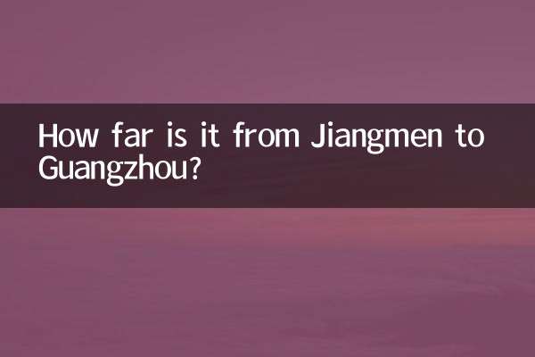 Qual a distância entre Jiangmen e Cantão?
