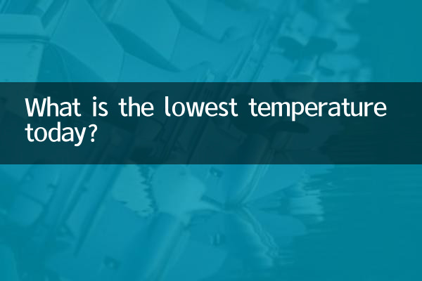 What is the lowest temperature today?
