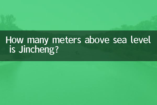 Quanti metri sopra il livello del mare si trova Jincheng?