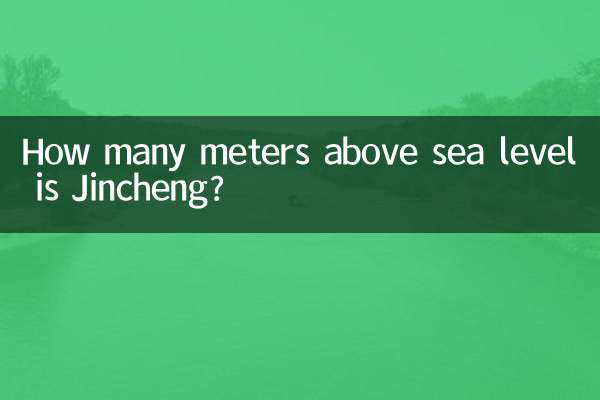 Quanti metri sopra il livello del mare si trova Jincheng?