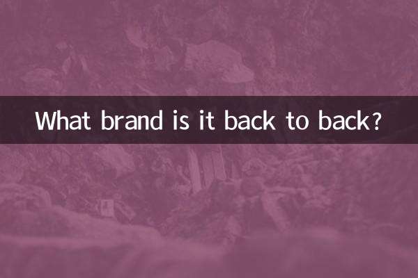 ব্যাক টু ব্যাক ব্র্যান্ড কি?