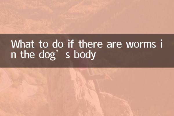 Que faire s'il y a des vers dans le corps du chien