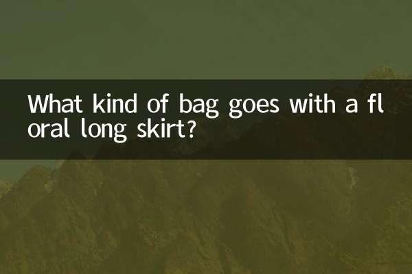 फूलों वाली लंबी स्कर्ट के साथ किस तरह का बैग अच्छा लगता है?