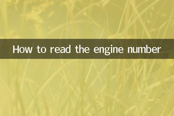How to read the engine number