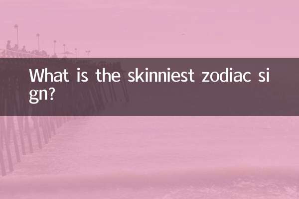 Qual é o signo mais magro do zodíaco?