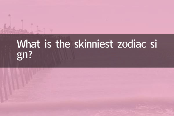 Qual è il segno zodiacale più magro?