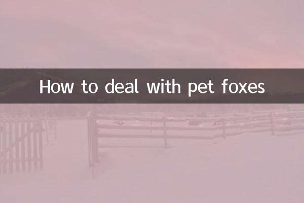 How to deal with pet foxes