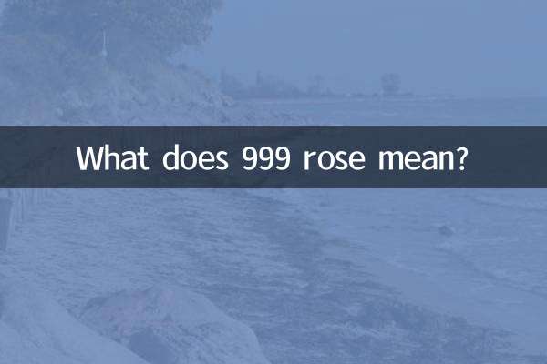 What does 999 rose mean?