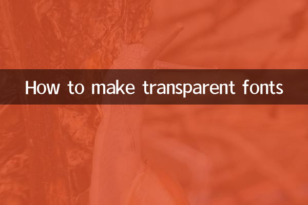 How to make transparent fonts