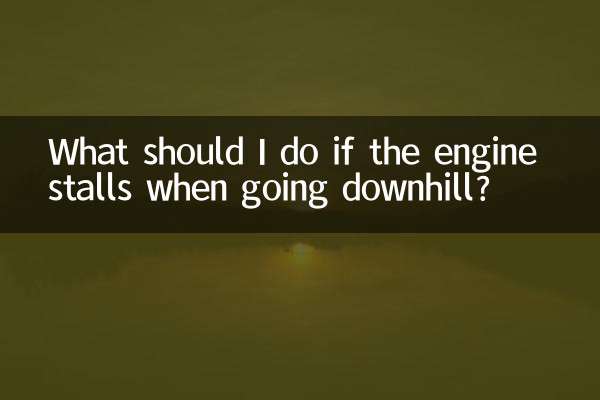 What should I do if the engine stalls when going downhill?