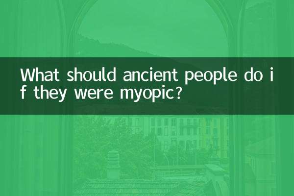 O que os povos antigos deveriam fazer se fossem míopes?
