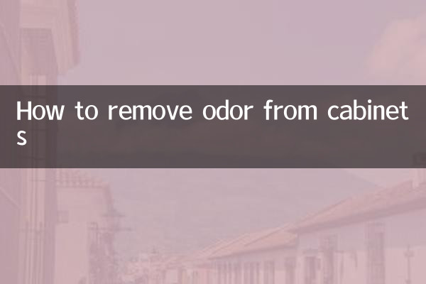 캐비닛에서 냄새를 제거하는 방법