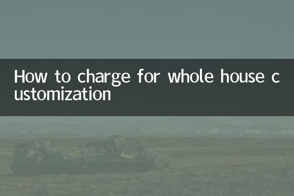 How to charge for whole house customization