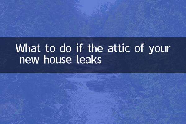 What to do if the attic of your new house leaks