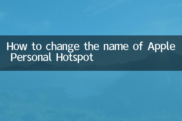 Cómo cambiar el nombre del punto de acceso personal de Apple