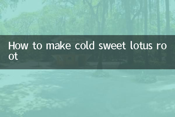 Cómo hacer raíz de loto dulce y fría