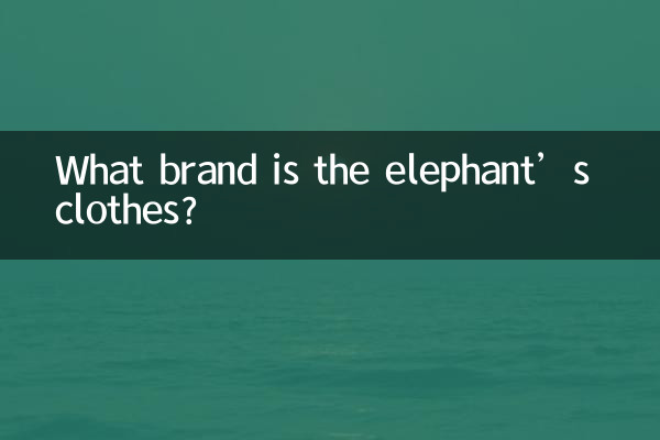 What brand is the elephant’s clothes?