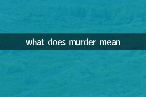 what does murder mean