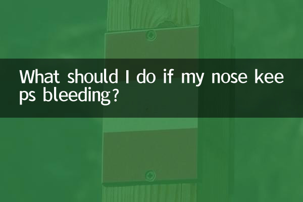 Was soll ich tun, wenn meine Nase ständig blutet?