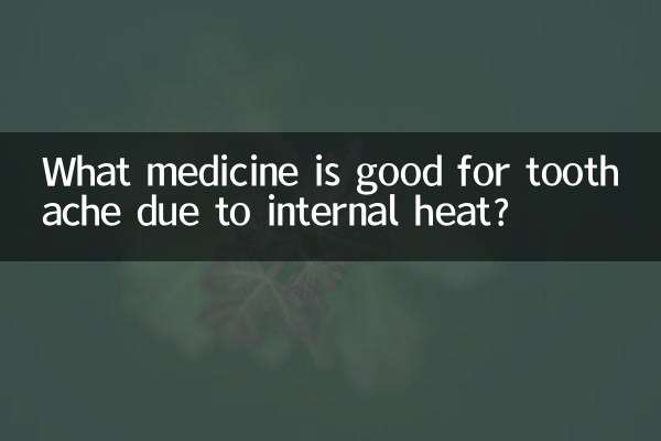 Welches Medikament hilft gegen Zahnschmerzen aufgrund innerer Hitze?
