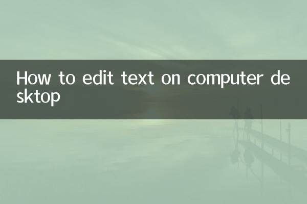 How to edit text on computer desktop