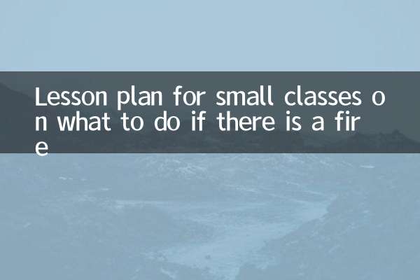 Plan de cours pour petites classes sur ce qu'il faut faire en cas d'incendie