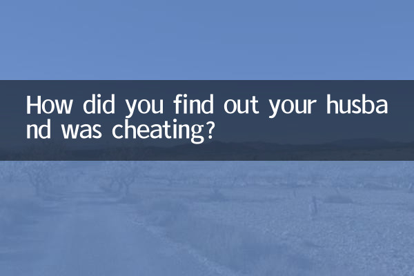 怎么发现老公出轨