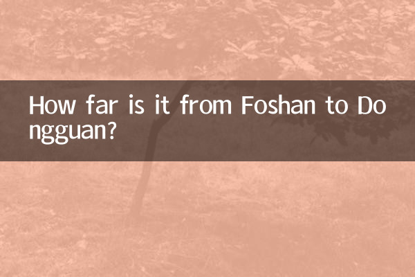 포산에서 둥관까지의 거리는 얼마나 되나요?