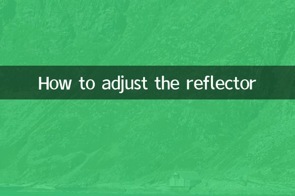 How to adjust the reflector