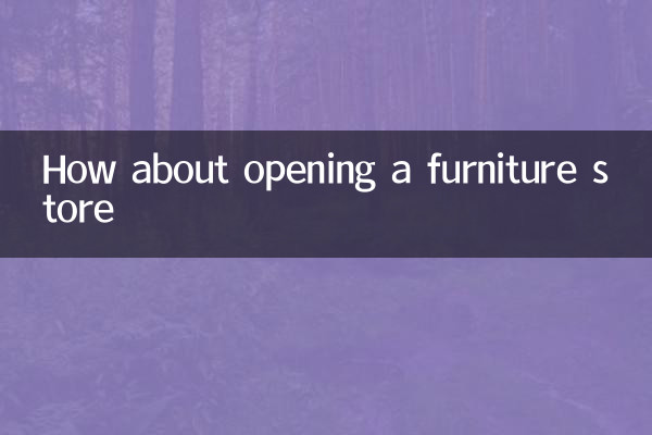 How about opening a furniture store