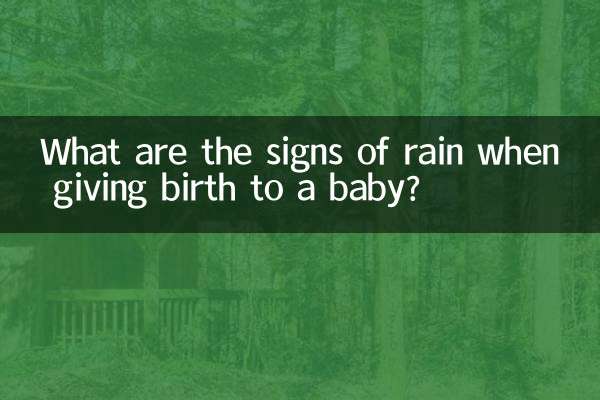 Quels sont les signes de pluie lors de l'accouchement ?