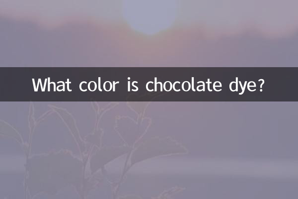 De quelle couleur est la teinture chocolat ?