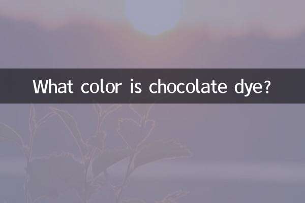 De quelle couleur est la teinture chocolat ?