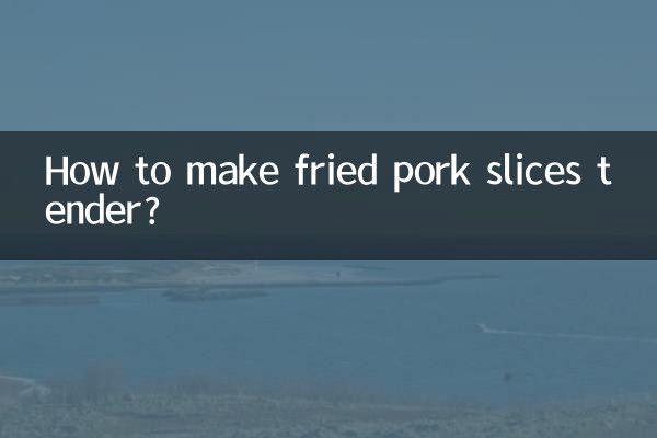 Comment rendre tendres les tranches de porc frites ?