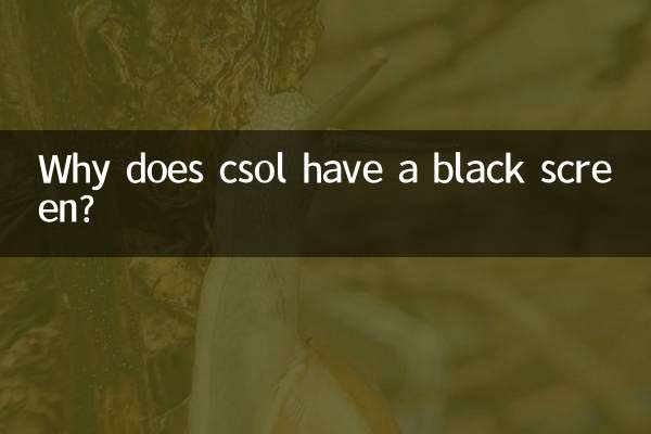 CSOL میں بلیک اسکرین کیوں ہے؟