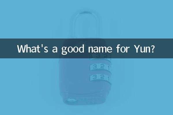 ¿Cuál es un buen nombre para Yun?