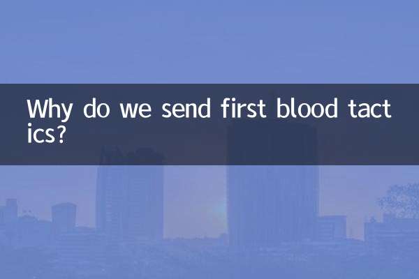 हम पहली रक्त रणनीति क्यों भेजते हैं?