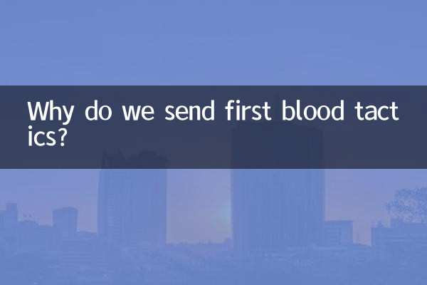 Pourquoi envoyons-nous des tactiques de premier sang ?
