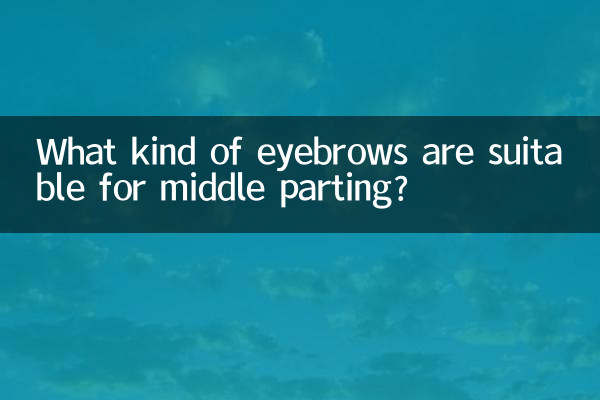 真ん中分けにはどんな眉が似合うのでしょうか?