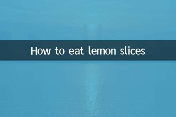 Comment manger des tranches de citron