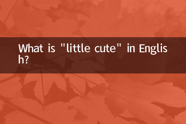 小可爱英文是什么