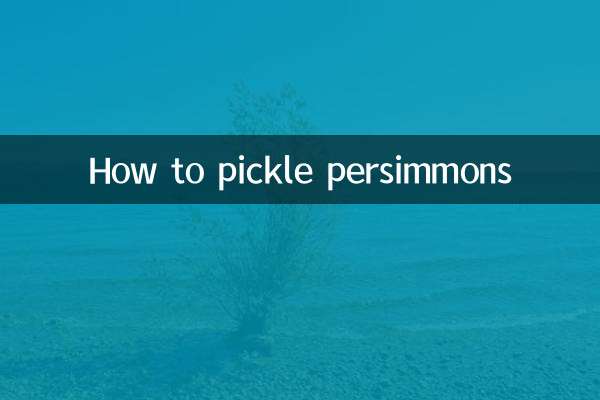 Comment mariner les kakis