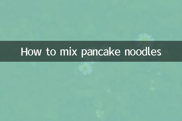 How to mix pancake noodles