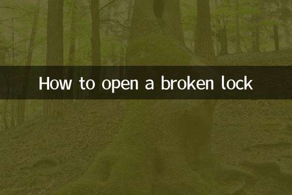 How to open a broken lock