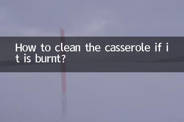How to clean the casserole if it is burnt?